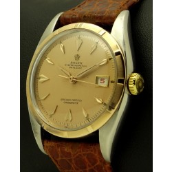 Datejust Steel and Pink Gold, made in 1950, ref. 6075 with Rolex service