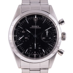 Pre-Daytona Chronograph ref. 6238 Stainless Steel , Black Dial, with Service Rolex