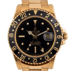 GMT Master ref.1675 Black dial, 18kt yellow gold from 1971