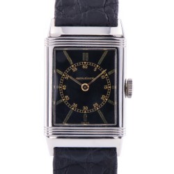 Vintage Reverso From 40's, Stainless Steel and Black Dial
