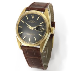 Date 18kt Yellow Gold, ref.1500, Black Dial, from year 1964