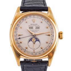 Ref. 6062 Oyster Moonphase Star Dial so called  "Stelline" 18 kt yellow gold