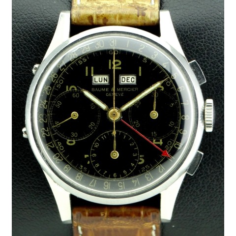 Vintage Chronograph Triple Date Stainless Steel, from Fifties
