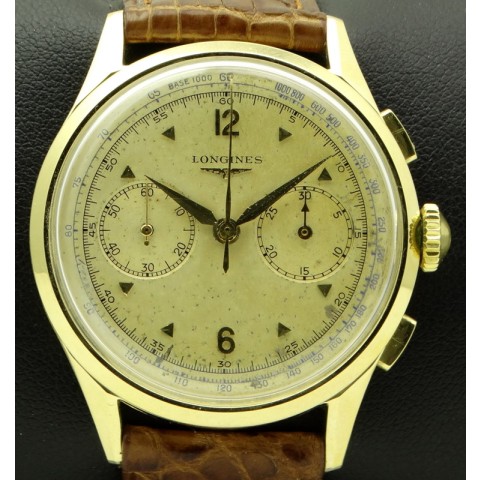 Vintage Chronograph ref. 5967, 18 Kt yellow gold, mov. 30CH, from 50s