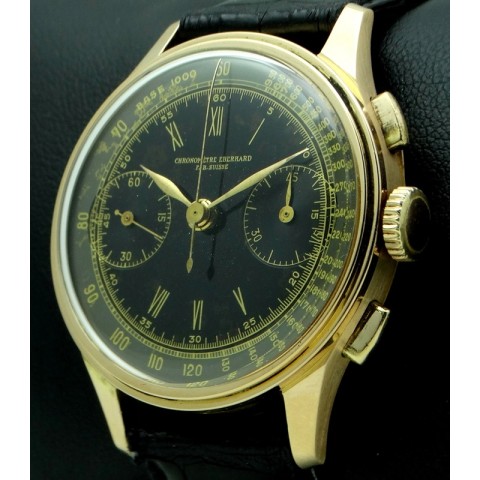 Vintage Chronograph 18 kt pink gold, glossy two tone dial