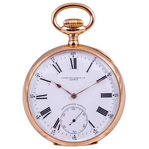 Chronometro Gondolo et Labouriau, pocket watch 18kt pink gold from "1904"