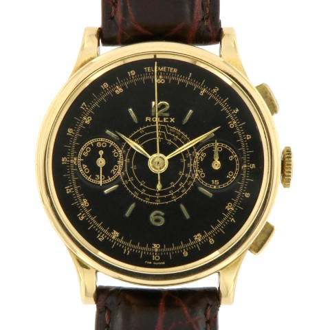Vintage Chronograph ref.2508 Black Dial, 18kt Yellow Gold, from 40s