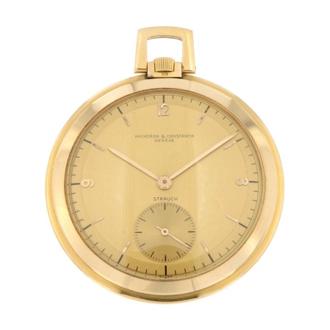 Pocket Watch, 18K Rose Gold retailed by Strauch, from '40