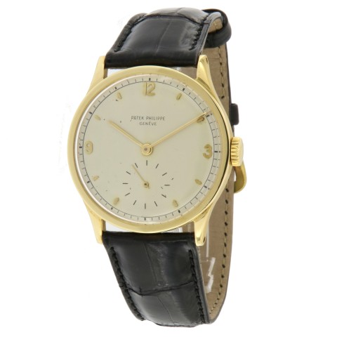 Vintage Calatrava 18kt yellow gold. ref. 570, two-tone dial from 1945