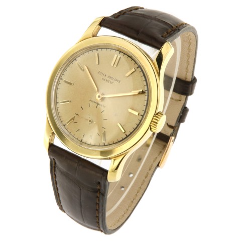 Vintage Calatrava 18kt yellow gold, ref. 2449, retailed by Hausmann, from 1951