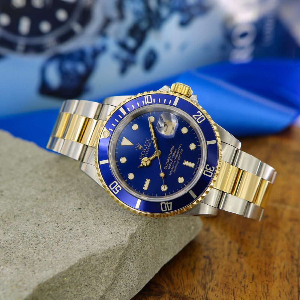 Rolex Steel and 18kt Gold Blue Dial Ref. 16613 from 1989