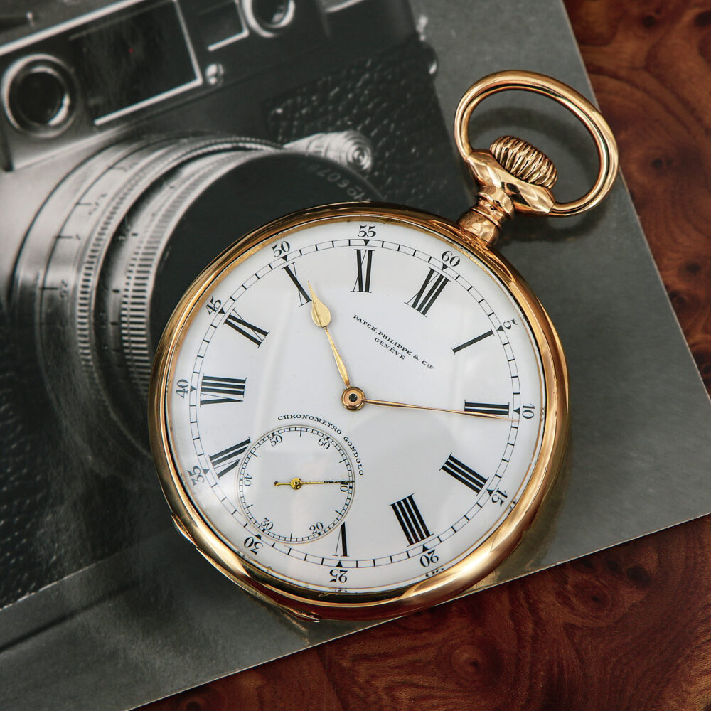 Patek Philippe Chronometro Gondolo et Labouriau pocket watch 18kt pink gold from 1912