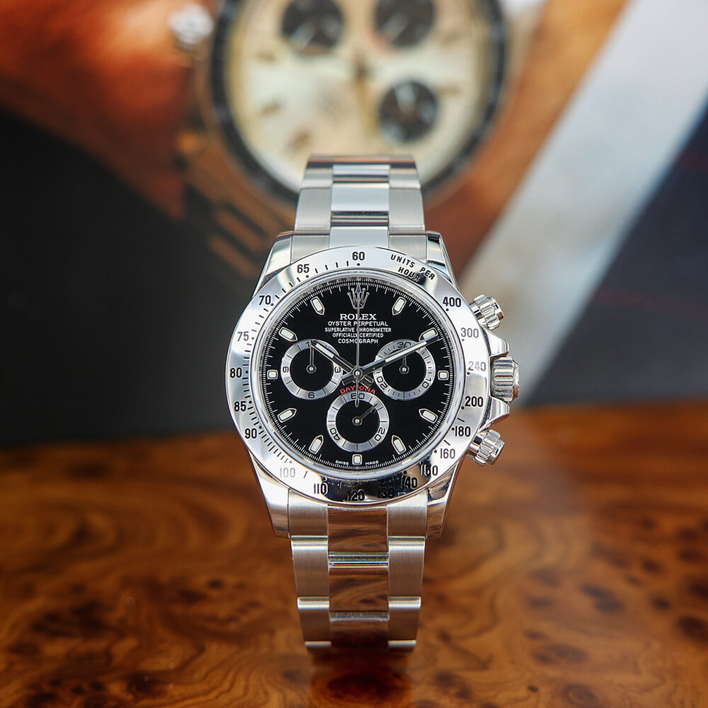 Rolex Daytona Ref.116520, Chromalight Black Dial, Full Set 2015