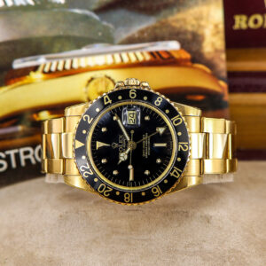 Rolex GMT Master ref.1675 Black dial 18kt yellow gold from 1971