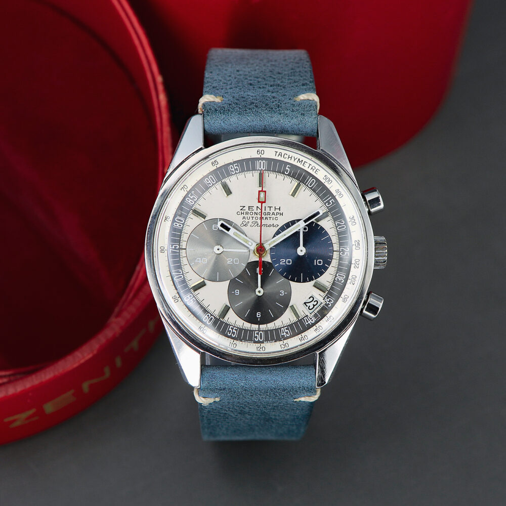 Zenith Vintage El Primero Tri Color Dial, Ref. A386, from the year 1972, with Extract