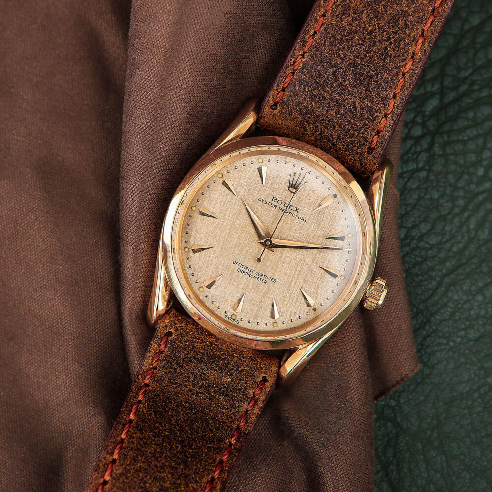 Rolex Bombay 18kt rose gold ref.6590 from year 1956