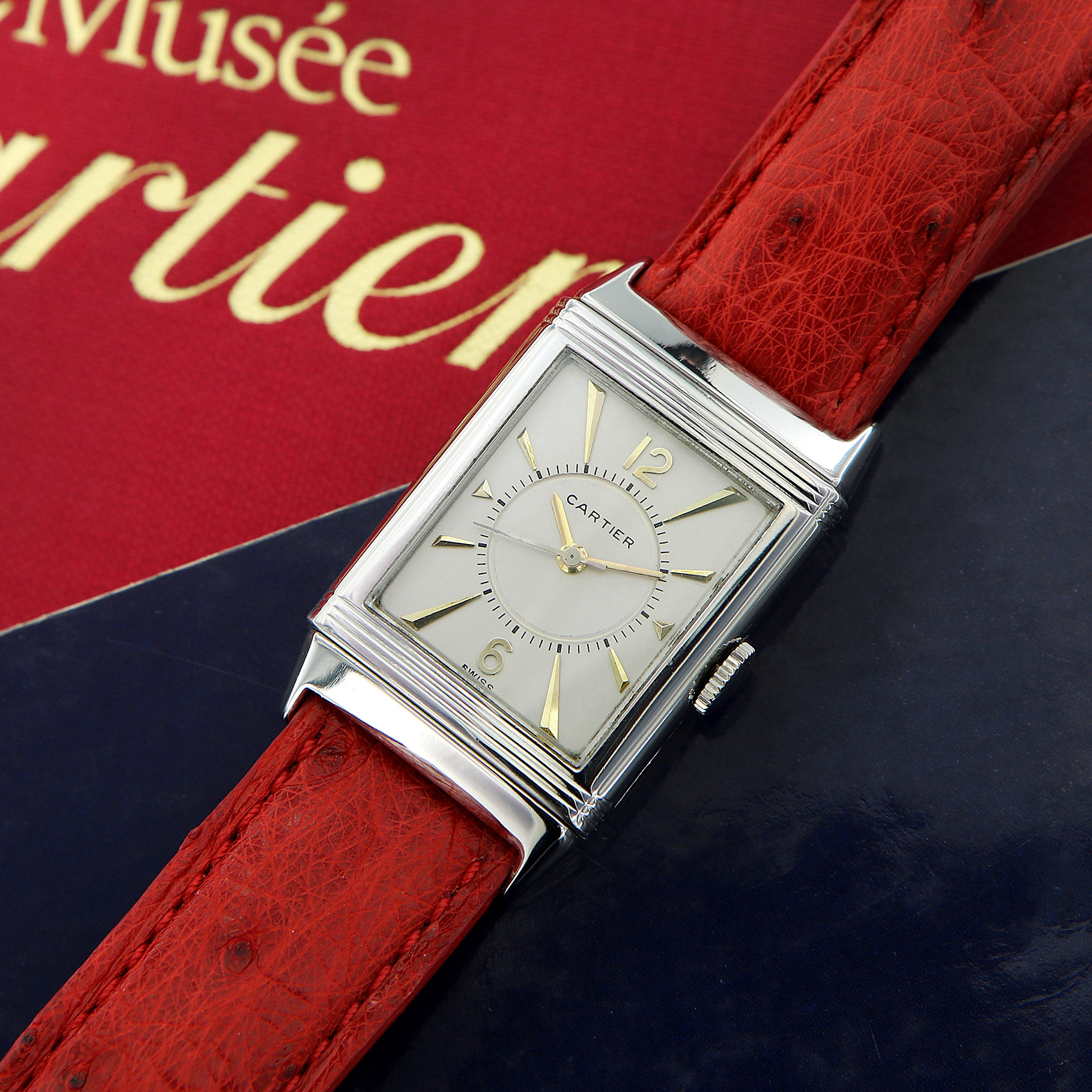 Jaeger-LeCoultre Amazing Vintage Reverso for Cartier from 40s, Stainless Steel, Manual Winding