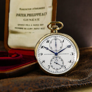 Patek Philippe Amazing Chronograph Pocket Watch “Eberhard-Milan”, from the 20s, Full Set