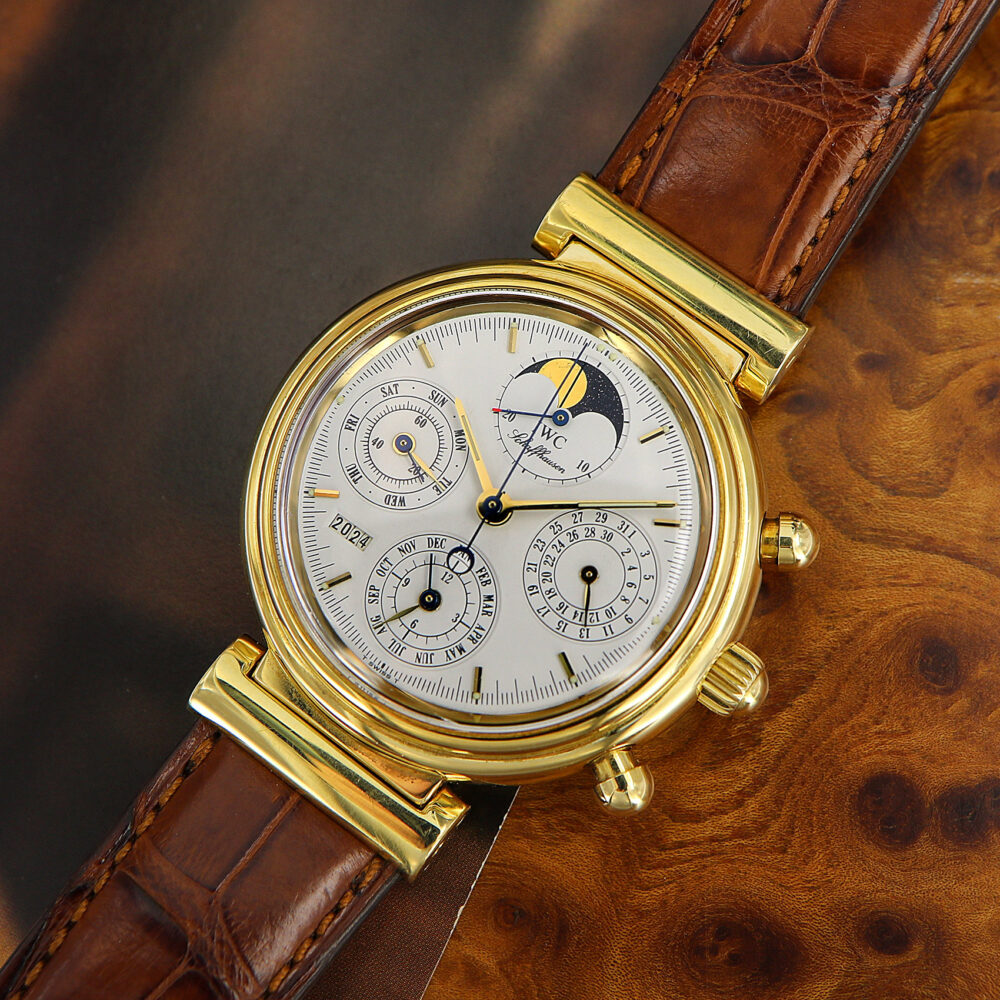 IWC Da Vinci Perpetual Calendar and Chronograph, 18kt Gold Ref. 3750, Full Set