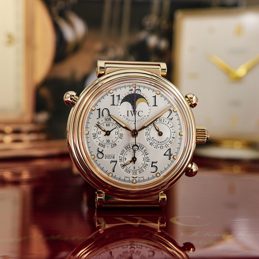 IWC Da Vinci Perpetual Rattrapante 18kt Rose Gold, Ref. IW3754, Full Set 2001 and Service IWC