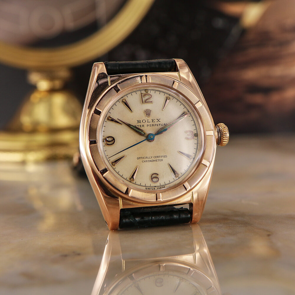 Rolex Bubbleback Ref. 5015 18kt Rose Gold from the year 1949