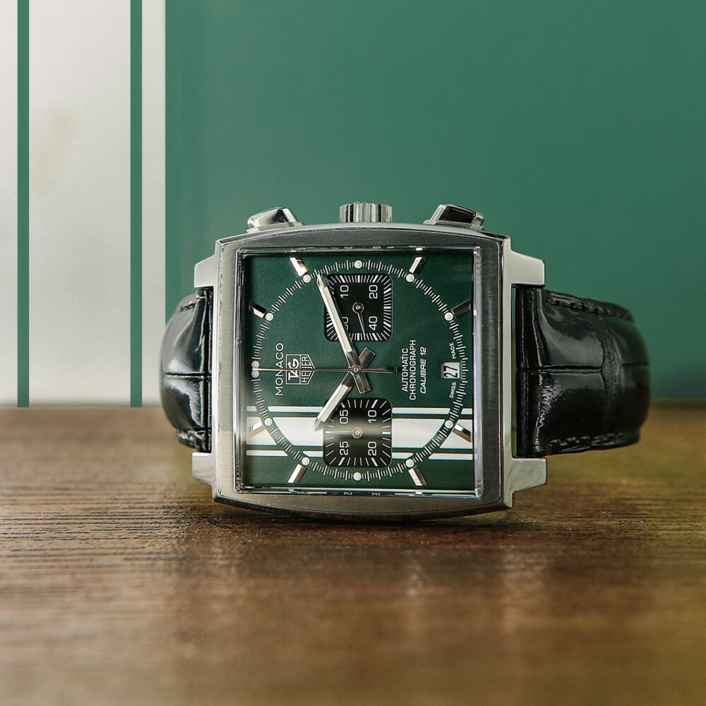 TAG Heuer Monaco Calibre 12, "Exclusive Swiss Limited Edition", Only 250 Pcs, Green Dial