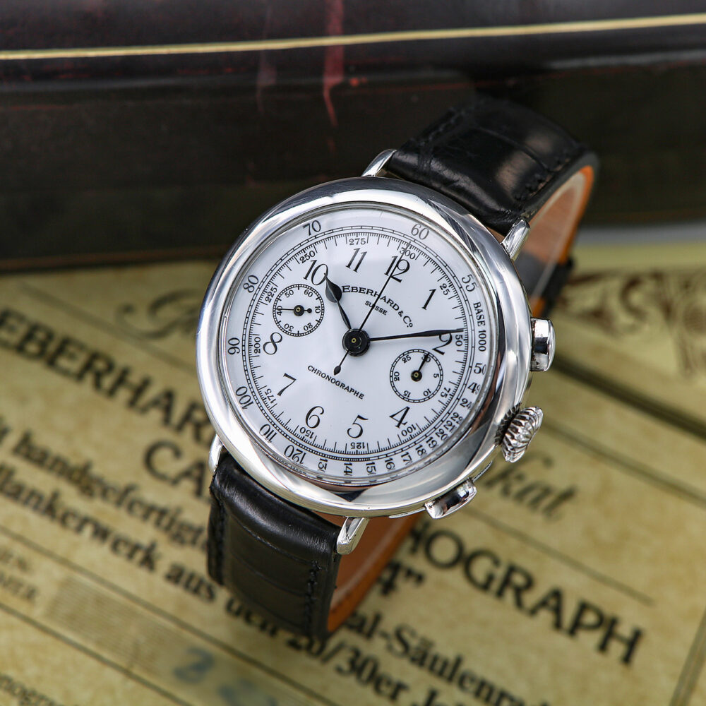 Eberhard & Co. 100th Anniversary Limited Chronograph, Ref. 31008, 925 Silver Case, Manual Winding