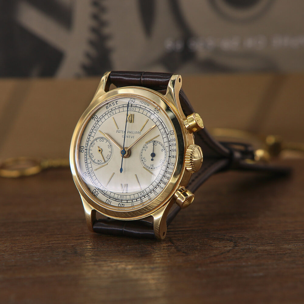 Patek Philippe Vintage Chronograph Ref. 1463 Tasti Tondi, 18kt YG, from the year 1948